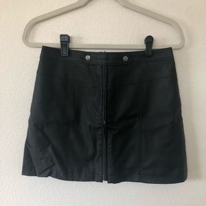Faux leather mini skirt